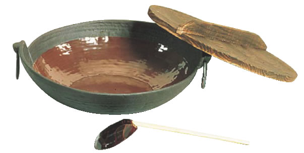 五進 鉄ちり鍋(内面茶ホーロー仕上) 24cm 【鍋料理】【料理演出用品】【和食卓上鍋 鍋用小物】【業務用厨房機器厨房用品専門店】