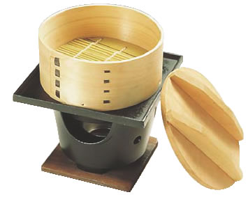 桧 丸セイロコンロセット (湯入れ付) 【蒸篭 セイロ せいろ】【業務用厨房機器厨房用品専門店】