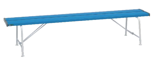 折りたたみ式背なしベンチ 1800 BC-300-118 青【代引き不可】【いす】【イス】【ベンチ】【業務用厨房..