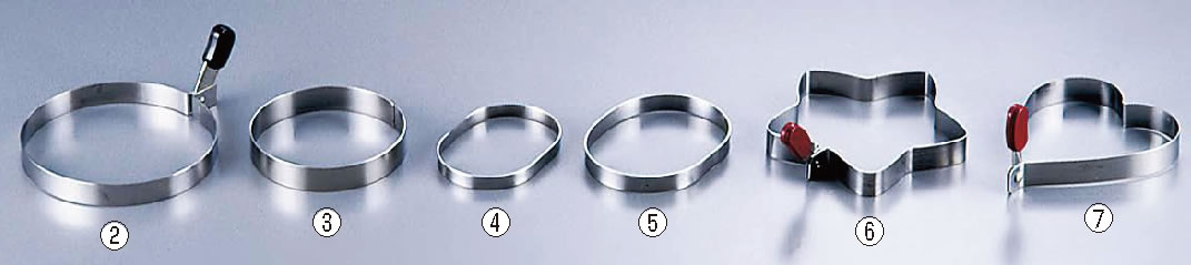 【メール便配送可能】18-0 手付目玉リング スター【玉子型】【目玉型】【業務用厨房機器厨房用品専門店】