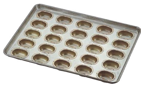 シリコン加工 玉子型天板 大(25ヶ取) 【シリコン加工 タルト型】【ケーキ型 洋菓子焼型 】【製菓用品 ..