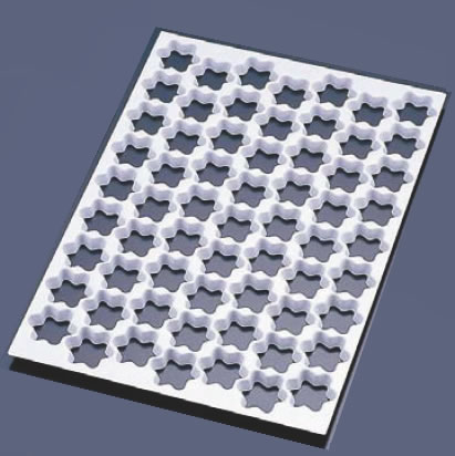 サーモ クッキーカラーシート 星型 47561 95ヶ取 【製菓用品 洋菓子焼型 】【パテ抜 クッキー抜き型】【業務用厨房機器厨房用品専門店】