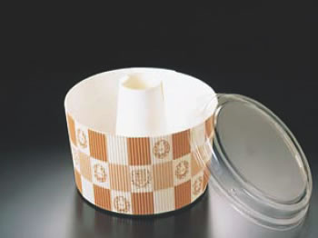 蓋付シフォンカップ白・エンブレム格子柄 SC-841-A(50枚入) 【ベーキングモルド シフォン型 紙型】【ケーキ 洋菓子焼型】【製菓用品】【使い捨てモルド カップ ラッピング】【業務用厨房機器厨房用品専門店】