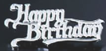ディスプレイ ハッピーバースディ シルバー BP32(10個入) 【デコレーション用品】【消耗品 包材】【製菓用品】【業務用厨房機器厨房用品専門店】