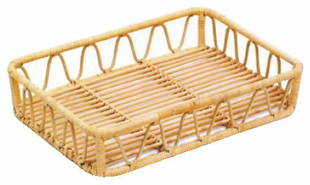 籐 芯盛かご 角長深 16-772 【かご バスケット】【製菓用品 製パン用品】【業務用厨房機器厨房用品専門店】