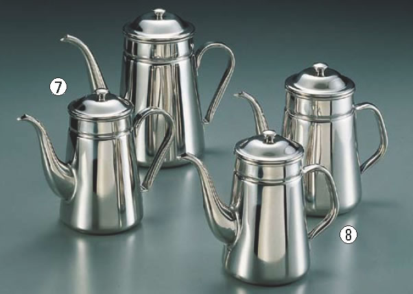 SA18-8コーヒーポット細口 #15(電磁調理器用) 【珈琲ポット 珈琲用品】【喫茶用品】【コーヒーマシン コーヒー用品】【18-8ステンレス】【Ω】【業務用厨房機器厨房用品専門店】