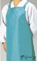らくらくドライエプロン (水洗い用) D-1 グリーン【エプロン 水回り用】【厨房エプロン】【食品工場】..