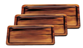 焼杉長手盆 尺2寸【お盆】【和風盆】【料理盆】【会席盆】【懐石盆】【本漆盆】【木製盆】【トレイ】【トレー】【B-13-15】