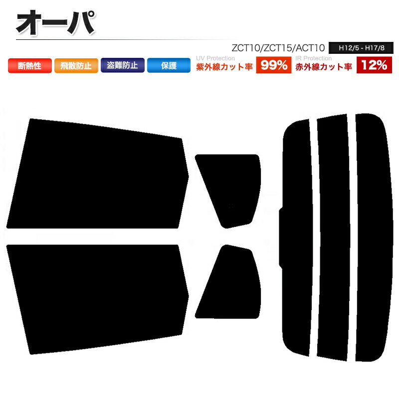 カーフィルム カット済み リアセット オーパ ZCT10 ZCT15 ACT10 スモークフィルム