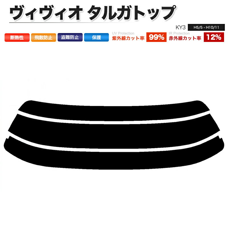 カーフィルム カット済み リアセット ヴィヴィオ タルガトップ KY3 スモークフィルム