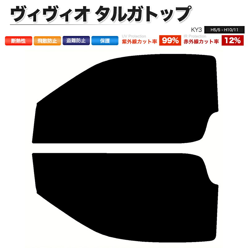 カーフィルム カット済み フロントセット ヴィヴィオ タルガトップ KY3 スモークフィルム