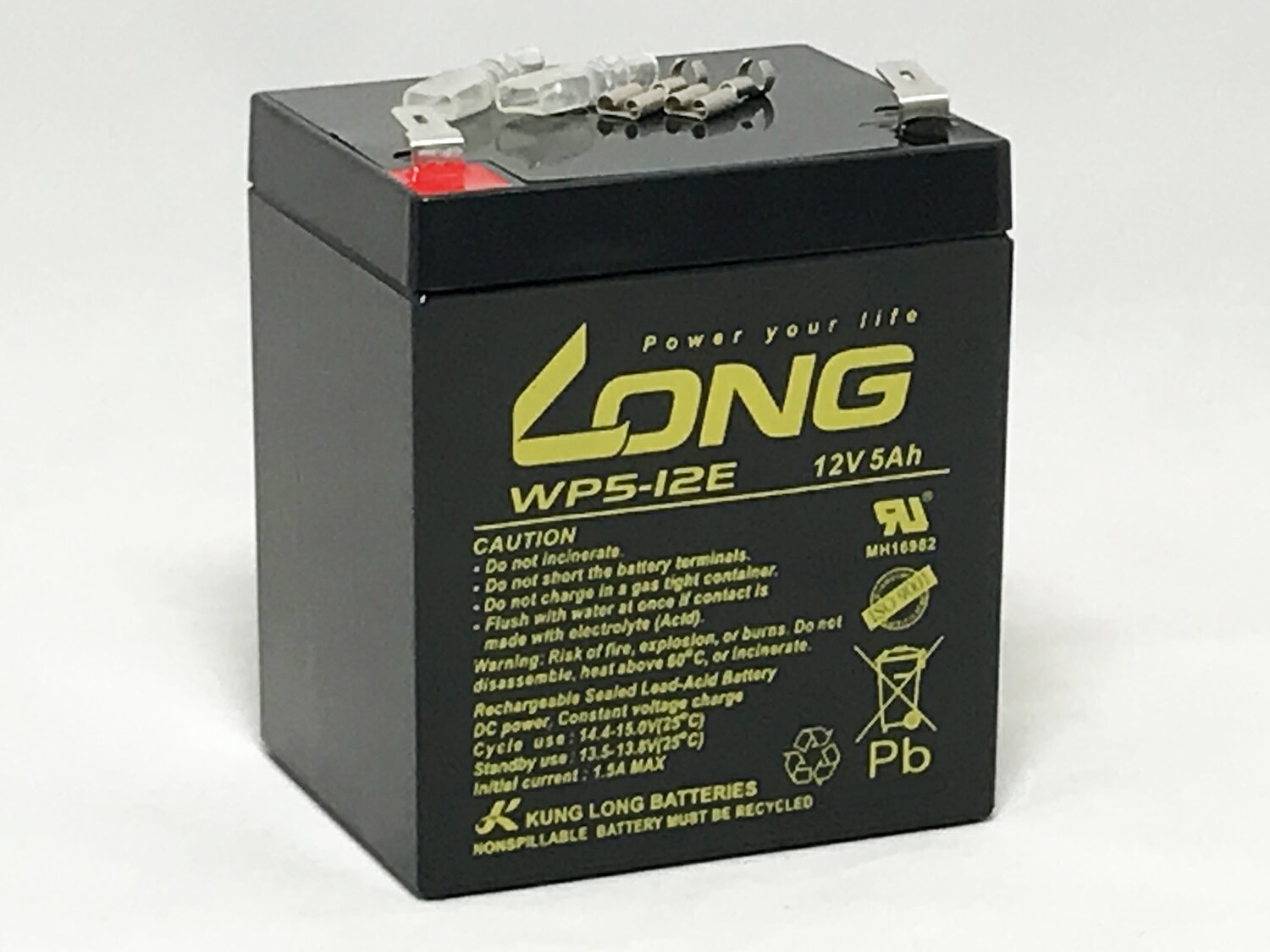 LONG 【耐久性1.5倍　期待寿命3〜5年】12V5Ah 高性能 シールドバッテリー WP5-12E 高サイクル 完全密封型鉛蓄電池 UP…