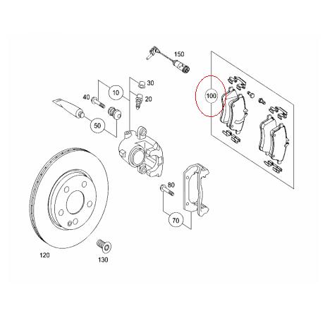 【Febi bilstein】 フロントブレーキパッド [Benz,ベンツ,Aクラス,W169 / 1694201920,1694201220,16529]