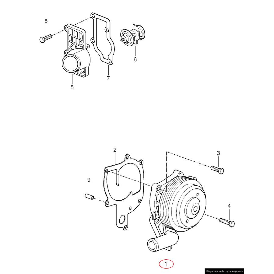 【Febi bilstein】 ウォーターポンプ [PORSCHE,ポルシェ,BOXSTER/CAYMAN(ボクスター/ケイマン),987 / 99710601106,99710601105,45252]