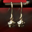 【クーポン配布中】K18WGホワイトゴールドスターフックピアス【小】【4mm】 ピアス スター 星 ホワイトゴールド 18金 K18WG k18wg フック ピアス ジプシー ピアス ファーストピアス ニッケルフリー