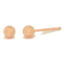 【クーポン配布中】K10PGピンクゴールドフラッシュボールピアス 3mm K10 ピアス 10k ピアス 10金 フラッシュボール ピアス スターダスト ピアス...
