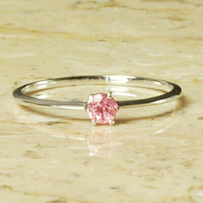Pt900 天然ピンクダイヤモンド リング 0.274ct LPP I1 PD0.162ct