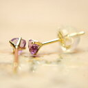 【クーポン配布中】K18天然アメジストハートピアス アメジスト ピアス ハート ピアス K18 ピアス 18k ピアス 18金 2月誕生石 アメシスト ピアス