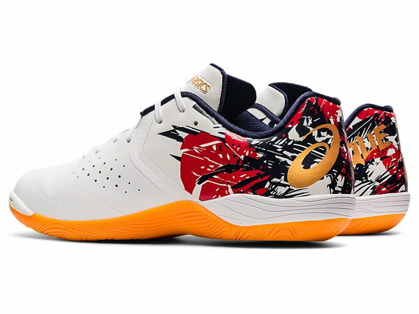 【アシックス】 TOQUE 7 フットサル シューズ インドア ホワイト×ピュアゴールド 25.5m xa-1113a024100255