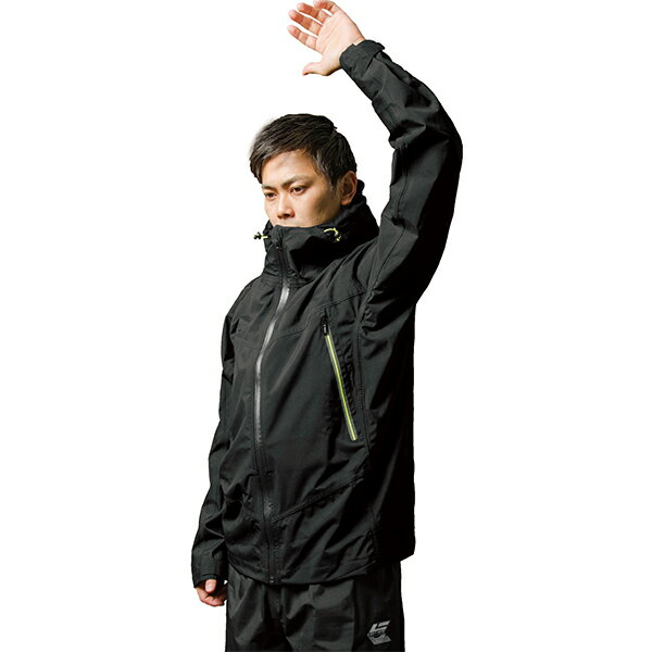 【送料無料】【Makku】マックアークライトレインスーツブラックSサイズレインウェア雨具作業服作業着ワークユニフォームレインコート上下セットカッパ通勤通学アウトドアウェアキャンプフェス軽量as300