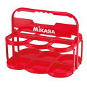 【ミカサ】 MIKASA ボトルキャリア 6本入れ 赤 折りたたみ式 BC6-R レッド