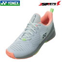 ヨネックス（YONEX）（レディース）オールコート用 テニスシューズ レディース パワークッション ソニケージ3 ウィメン AC shts3lac グレイッシュブルー×ピンク 23.5cm 3E ローカット 部活 2023年新デザイン 2023年7月発売