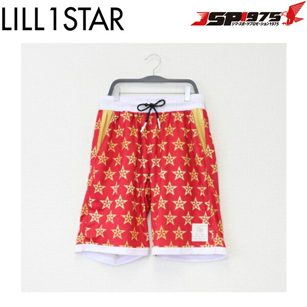 【送料無料】【リルワンスター】Lill one STAR ドライスターパターンハーフパンツ レッド XLサイズ トレーニングパンツ ウェア パンツ ジム トレーニング スポーツ ジム アパレル 野球 野球用品