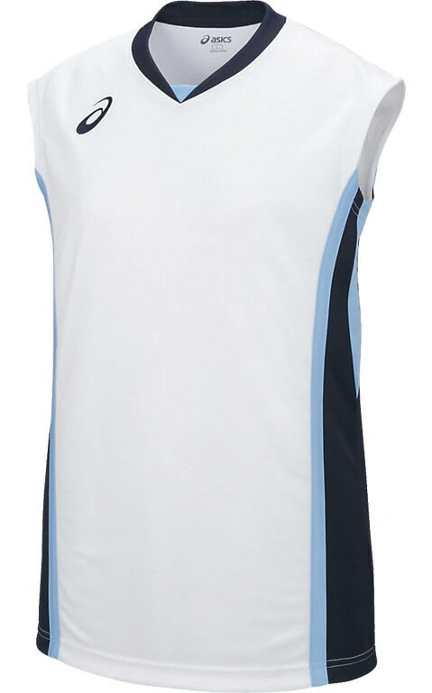 アシックス　asics　バスケ　ウィメンズ ゲームシャツ ホワイト×ネイビー XB2361　L　Lサイズ　ノースリーブ ゲームシャツ バスケットボール　レディース　女　女子 xa-xb2361150l