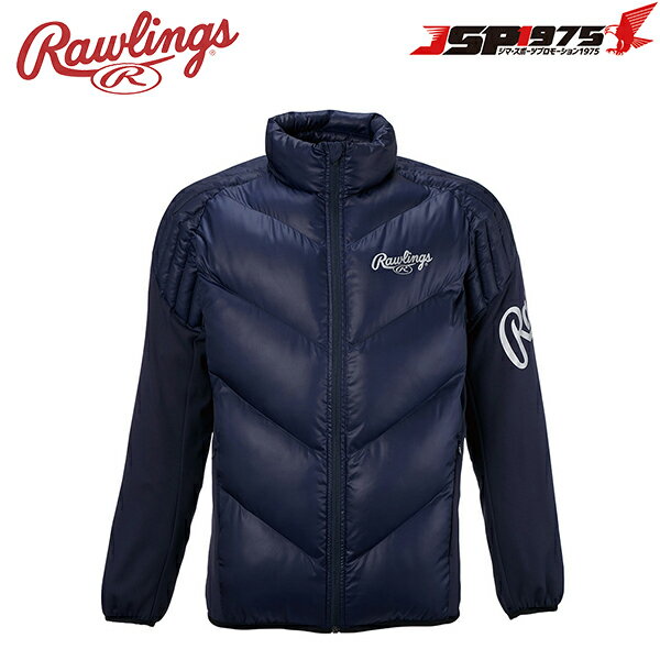 楽天あっとらいふ【新商品】【あす楽】【送料無料】ローリングス Rawlings コンビネーションアウタージャケット ネイビー Lサイズ 防寒 ジャケット アウター ウェア 上着 トレーニングウェア トレーニング ブラックレーベル BLACK LABEL 防寒着 防寒ウェア 野球ウェア 野球 野球用品 aos12f03