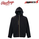 【送料無料】ローリングス Rawlings フーデッド フリースジャケット ブラック 黒 Oサイズ 防寒 保温 フリース ジャケット アウター ウェア フード 上着 冬 冬用 移動 観戦 練習 保温 暖かい 防寒着 大人 一般 野球ウェア 野球 野球用品 aos13s11