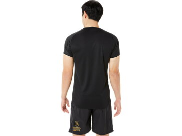 【アシックス】 asics ドライイーグルライン半袖シャツ パフォーマンスブラック Sサイズ バレーボールウエア 半袖 Tシャツ 黒 バレーボール 2051A304