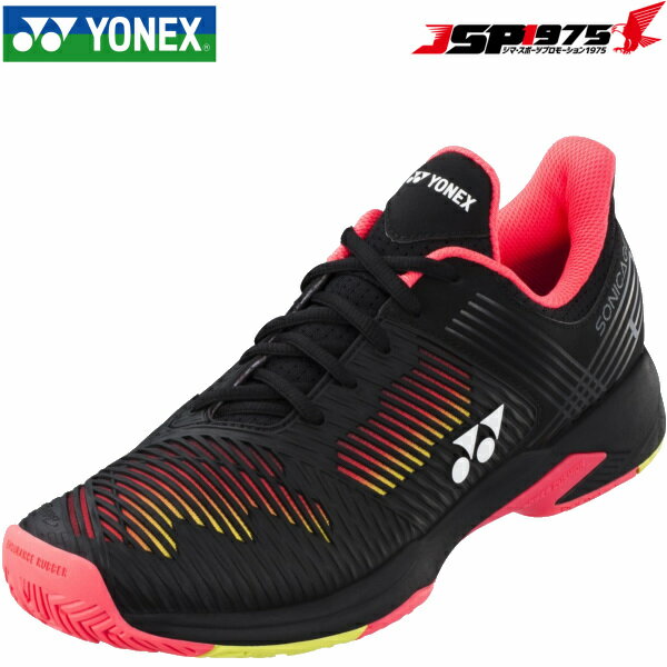 【送料無料】ヨネックス YONEX テニスシューズ メンズ パワークッション ソニケージ 2 メン AC SONICAGE 2 オールコート用 SHTS2MAC-400 ブラック/イエロー 24.0cm 部活 2021年春夏モデル