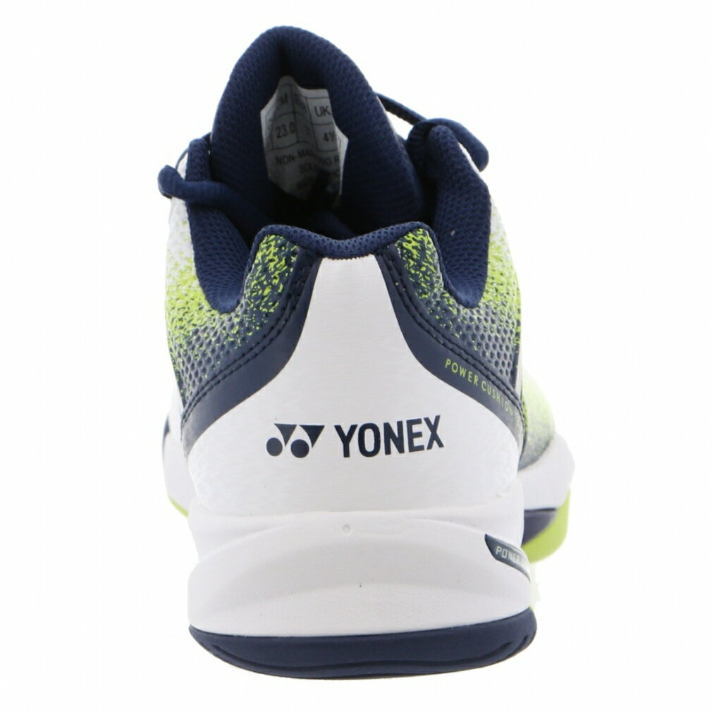 【ヨネックス】 YONEX テニスシューズ パワークッションチームワイドAC SHTTWAC ヨネックス オールコート用 ホワイト/ライム POWER CUSHION TEAM WIDE 4E 22.5cm メンズ レディース 部活 送料無料 2021年秋冬