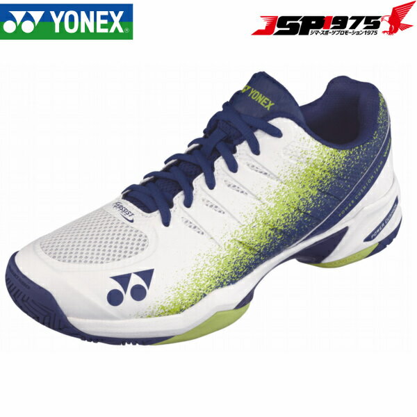 【ヨネックス】 YONEX テニスシューズ パワークッションチームワイドAC SHTTWAC ヨネックス オールコート用 ホワイト/ライム POWER CUSHION TEAM WIDE 4E 22.5cm メンズ レディース 部活 送料無料 2021年秋冬