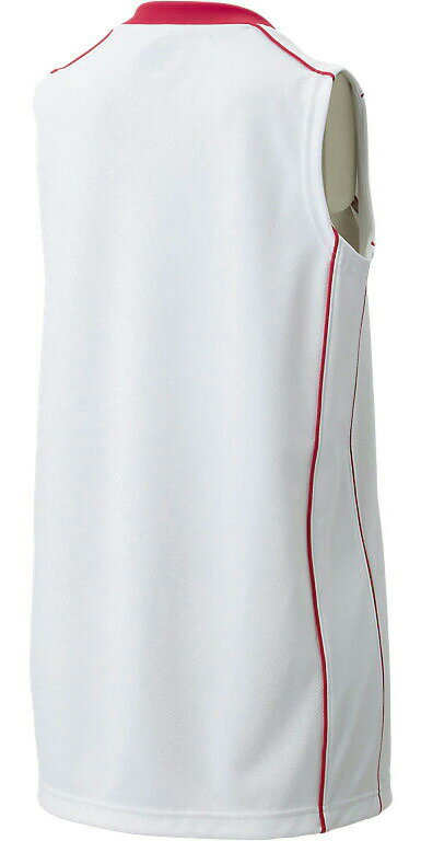 アシックス　asics　バスケ　ウィメンズ ゲームシャツ ホワイト×レッド XB2355　M　Mサイズ　ノースリーブ ゲームシャツ バスケットボール　レディース　女　女子 xa-xb2355123m 2