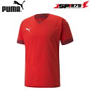 【PUMA】プーマ TEAMFINAL ゲームシャツ レッド Lサイズ シャツ 半袖 メッシュ プラクティスシャツ 練習用 サッカー フットサル サッカ..