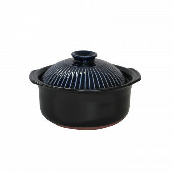 M1108 菊花ごはん鍋 炊飯鍋 瑠璃釉 3合炊 萬古焼