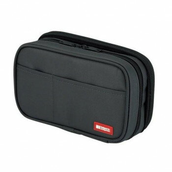 LIHIT LAB.(リヒトラブ)　Designed for arrangement　ペンケース　ブックタイプ　ダブル　黒　A-7555-24