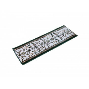 あがり框用玄関マット モケット織り 王朝柄 「メンデル」 約30×90cm グリーン 2027710