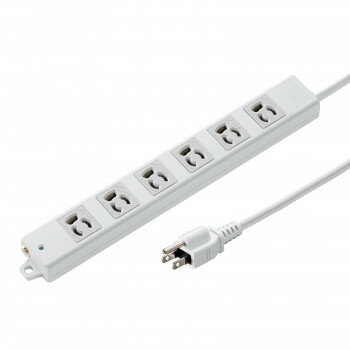 サンワサプライ 工事物件タップ 3P 6個口 3m TAP-KS6-3
