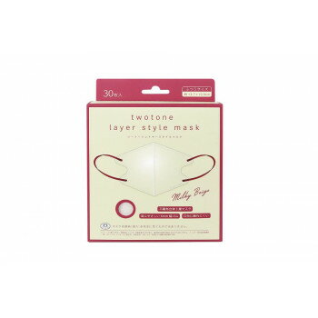 ツートーンレイヤースタイルマスク 30P ミルキーベージュ 430-316029-00
