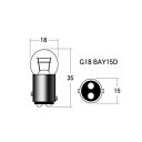 M&Hマツシマ 白熱電球(1個入) 12v21/5w G18 BAY15D 1P5407