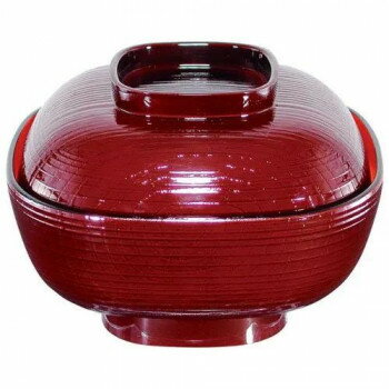 福井クラフト　5寸柾目角椀 溜内朱 38020420