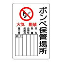 ユニット 危険標識 ボンベ保管場所 タテ 804-41B