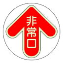 ユニット 床面誘導標識 非常口・赤 829-31