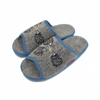 【代引き・同梱不可】 アセット スリッパ リサ・ラーソン 砂遊びはりねずみL ブルー LS34000-B