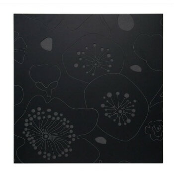 プラデック ウォール アート「フラワーズ」 ブラック PL-16505