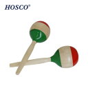 HOSCO(ホスコ) パーカッション ウッドマラカス 丸型9.5×31.5cm 3色 HP-MR-R/TR
