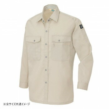 アイトス 長袖シャツ(男女兼用)(薄地) ベージュ 102 L 5375 アイトス 長袖シャツ(男女兼用)(薄地) ベージュ 102 L 5375