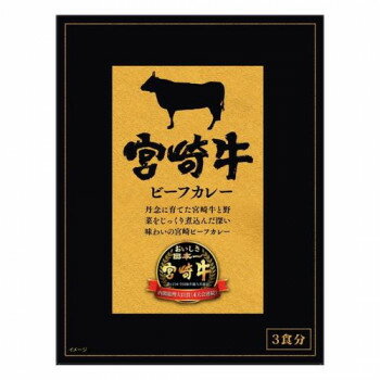 【代引き・同梱不可】 響 宮崎牛ビーフカレー3食分 (160g×3食)×20個